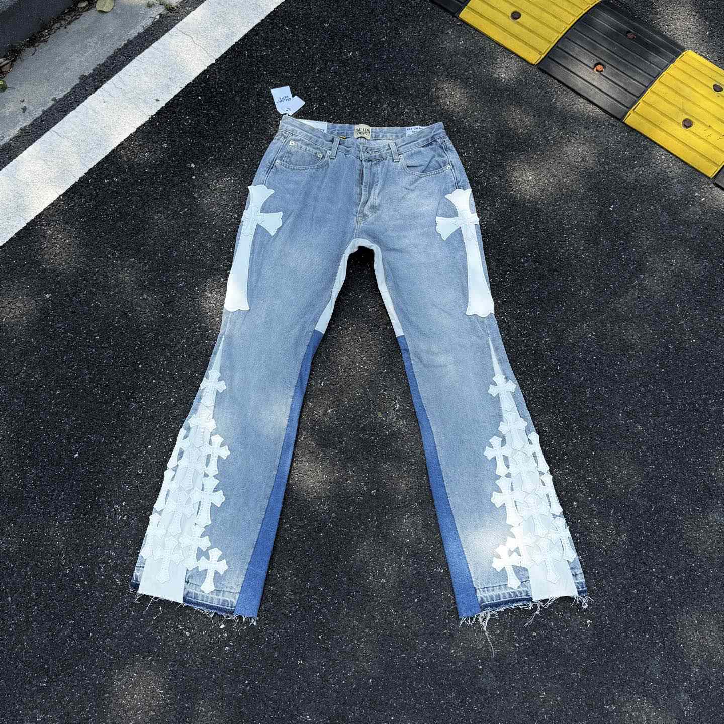 Chrome Hearts x Gallery Dept Cross Patch Flare Denim Jean - PerfectKickZ