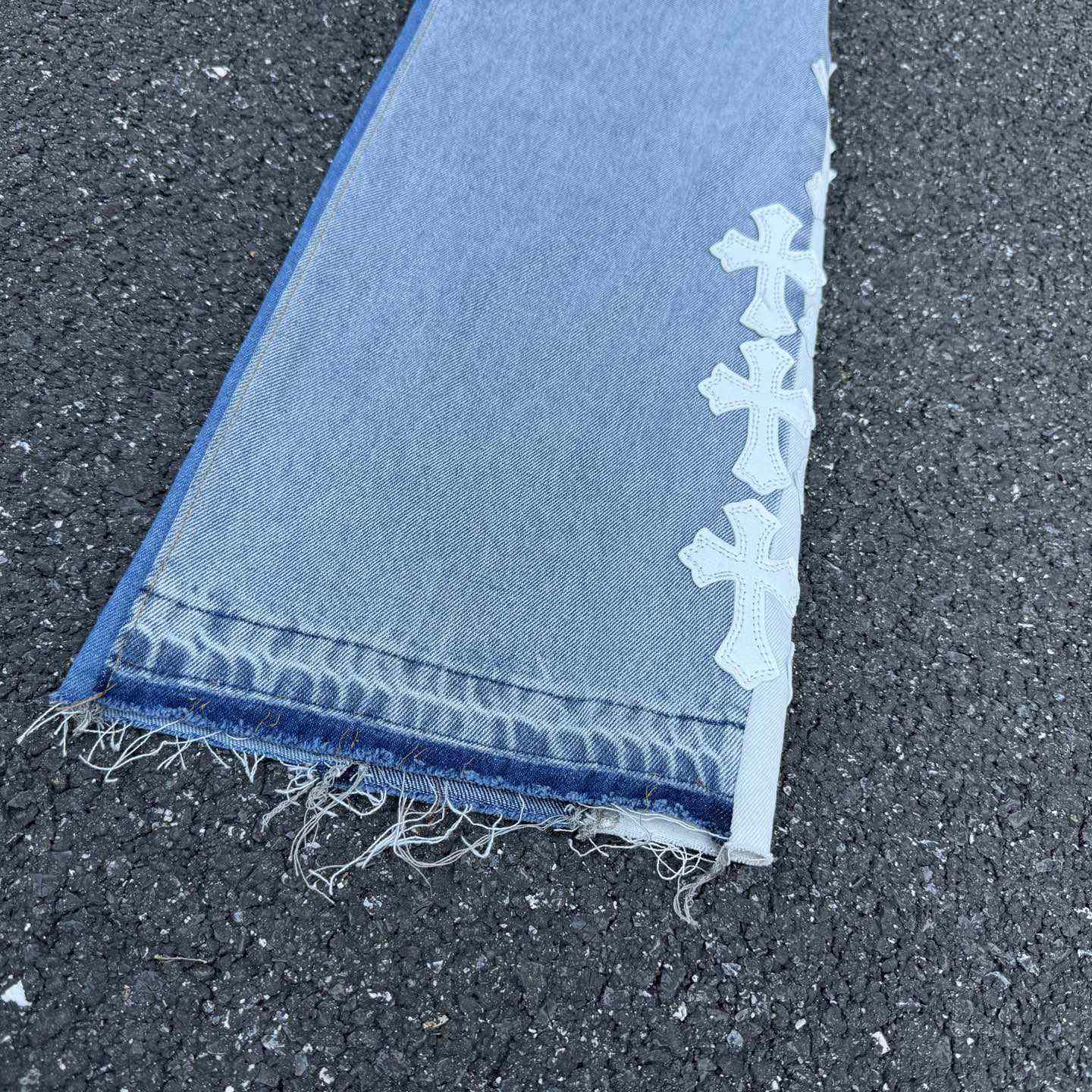 Chrome Hearts x Gallery Dept Cross Patch Flare Denim Jean - PerfectKickZ