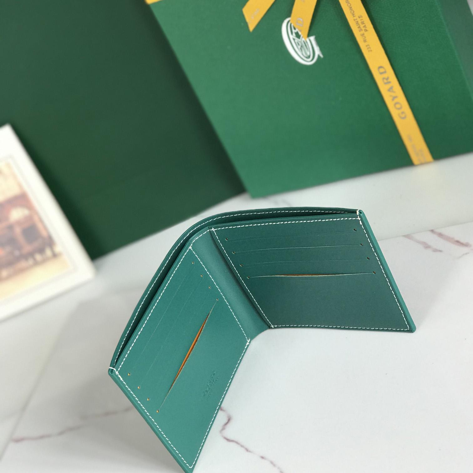 Goyard Short 8 Card Slots Billfold Wallet Green - PerfectKickZ