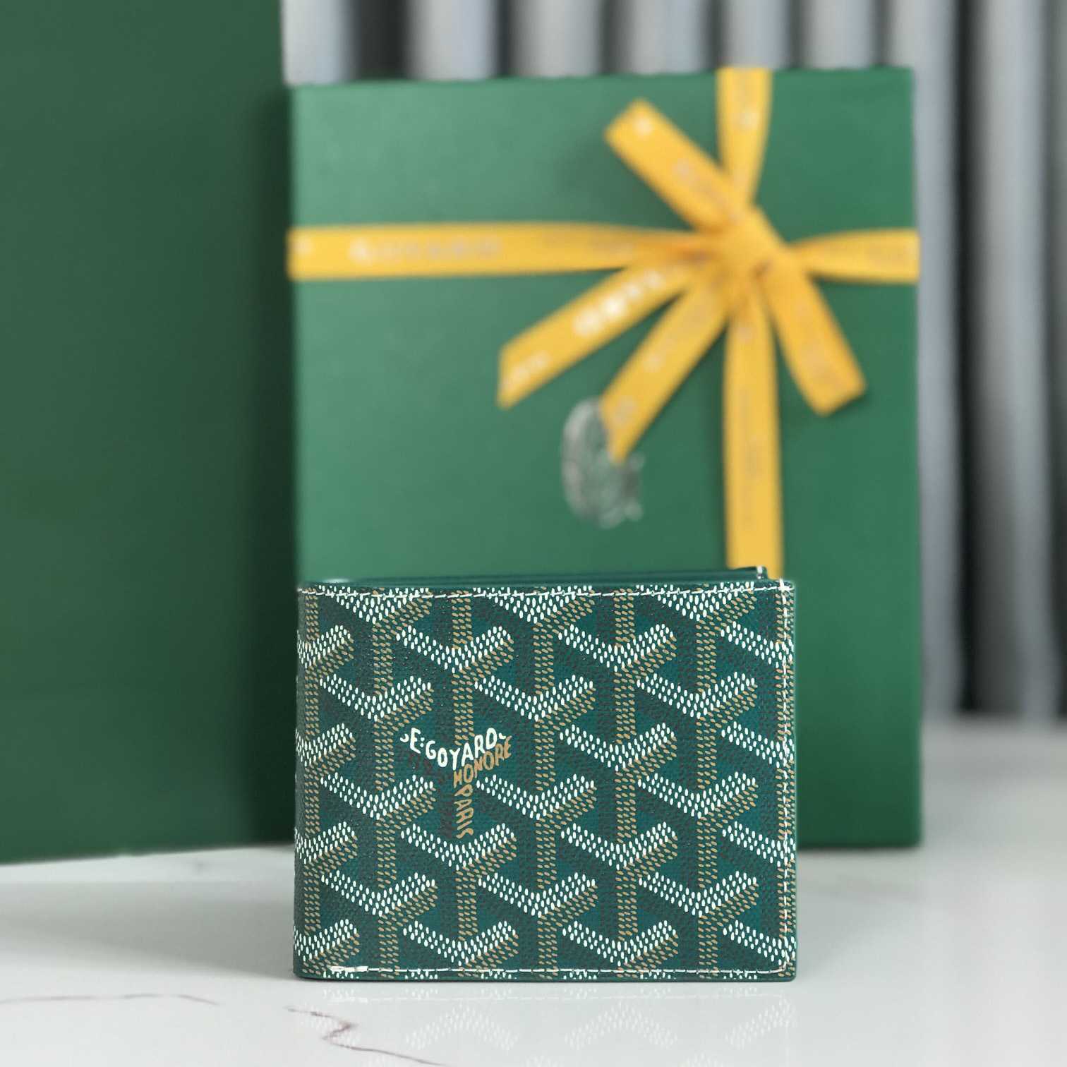 Goyard Short 8 Card Slots Billfold Wallet Green - PerfectKickZ