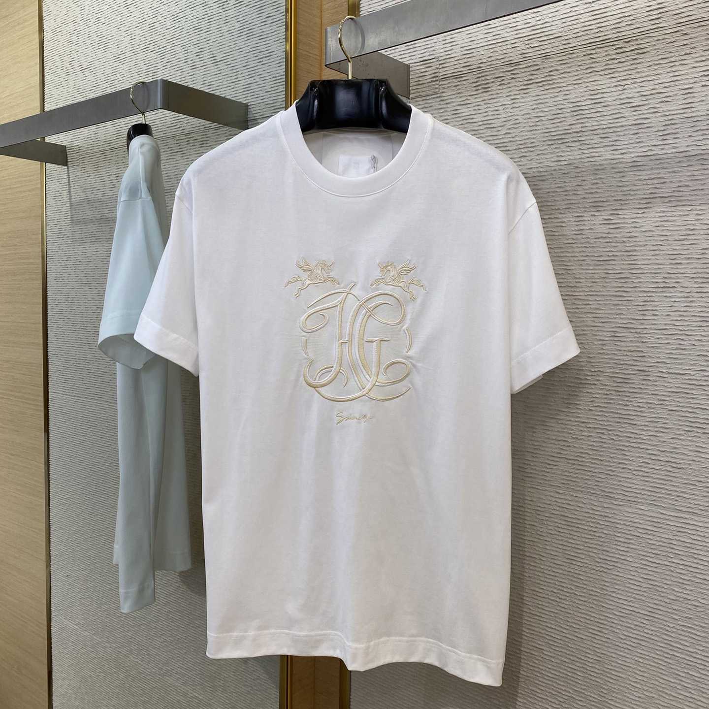 Givenchy T-shirt In Cotton With HG Embroidery - PerfectKickZ