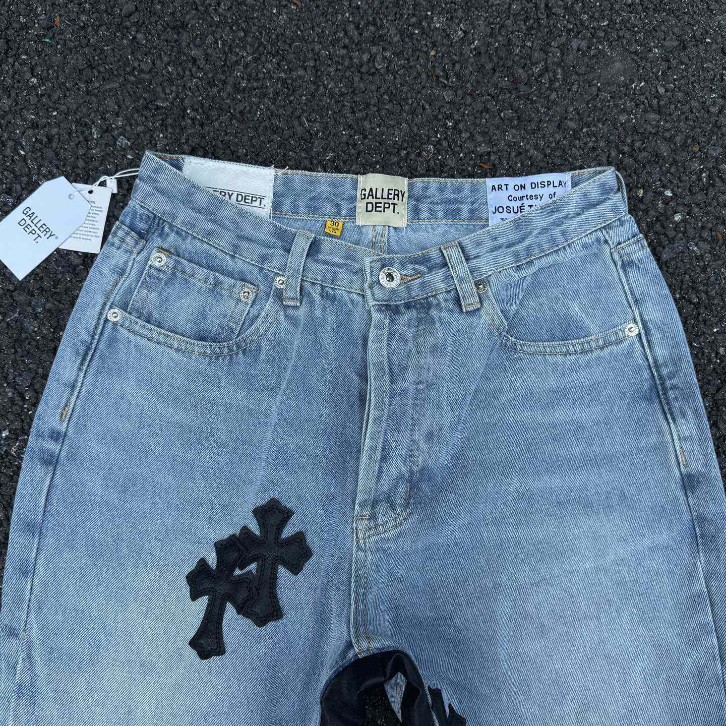 Chrome Hearts x Gallery Dept Cross Patch Flare Denim Jean - PerfectKickZ