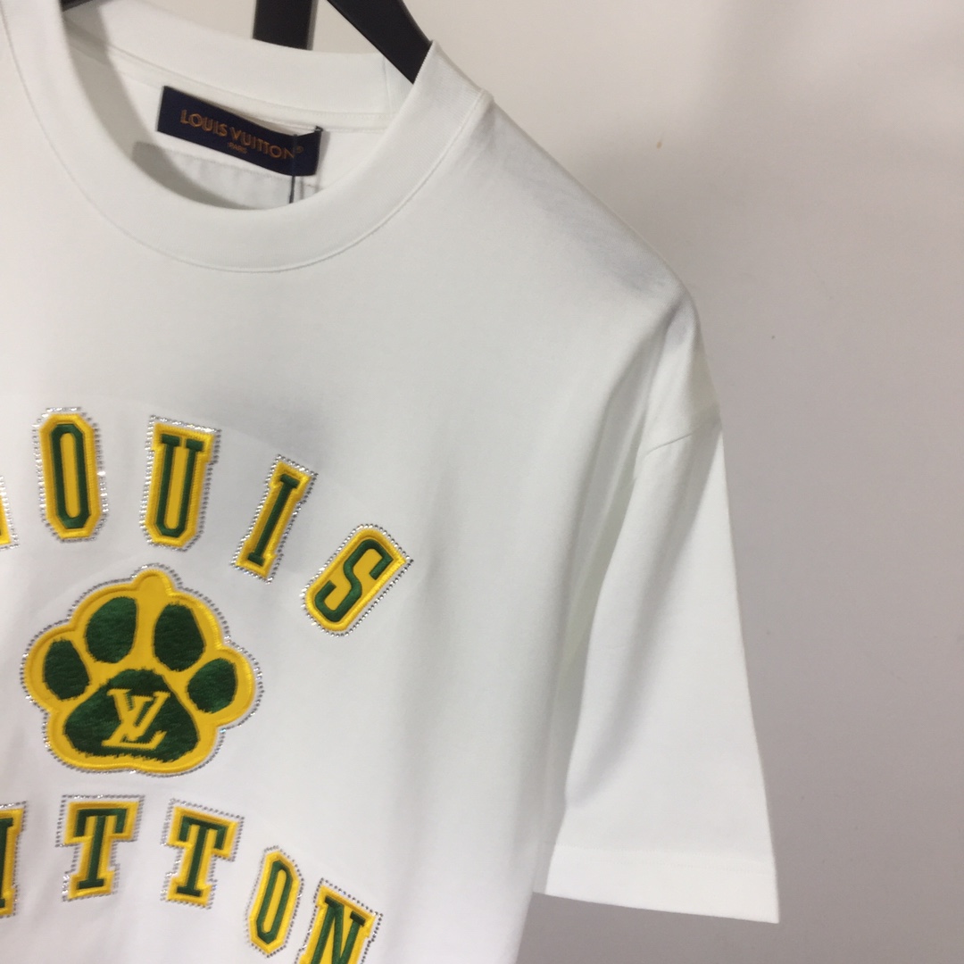 Louis Vuitton Embellished Short-Sleeved Cotton Crewneck - PerfectKickZ