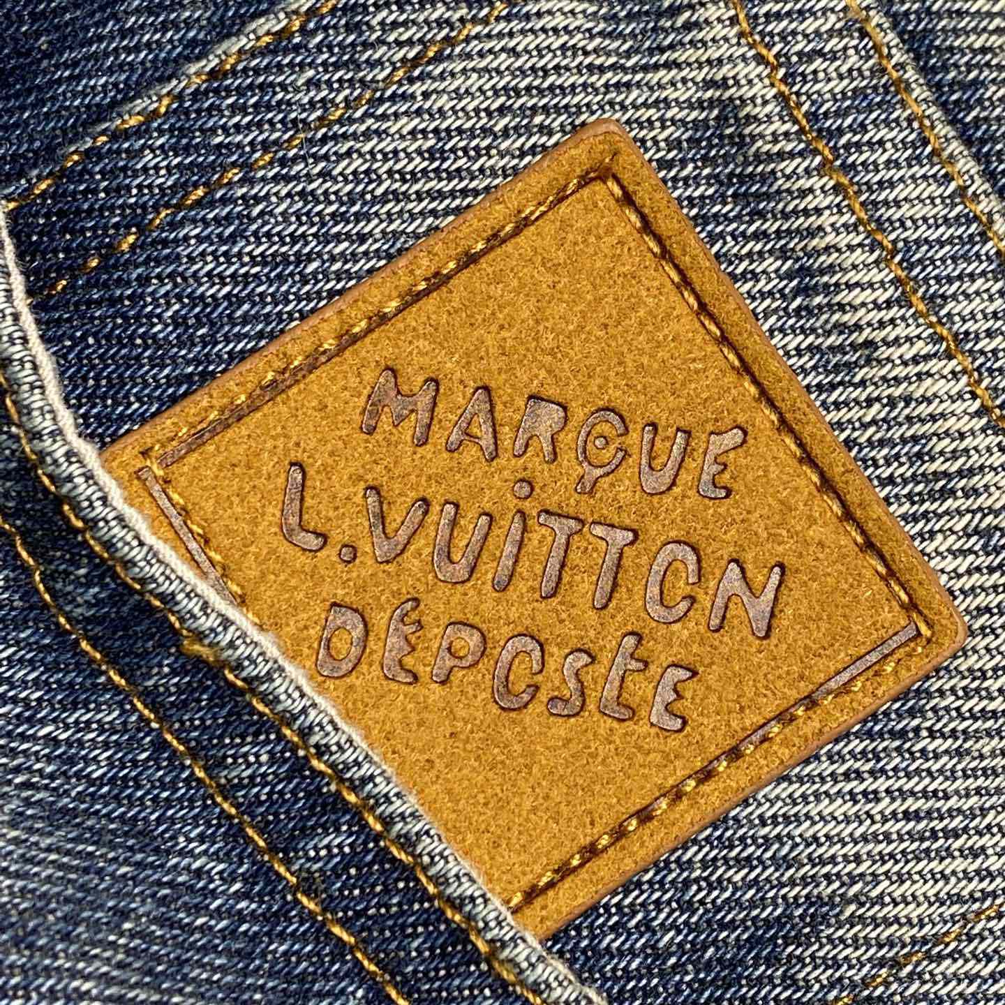 Louis Vuitton Sunfaded Effect Denim Long-Sleeved Shirt   1AHCI4 - PerfectKickZ