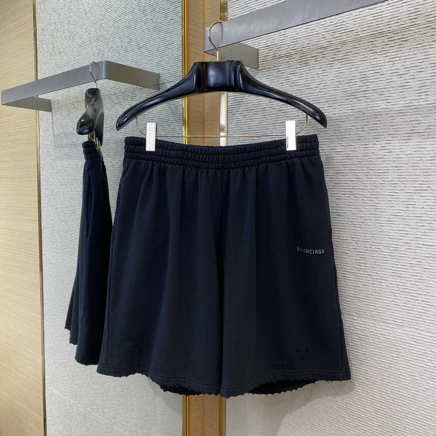 Balenciaga Strass Cropped Sweat Shorts - PerfectKickZ