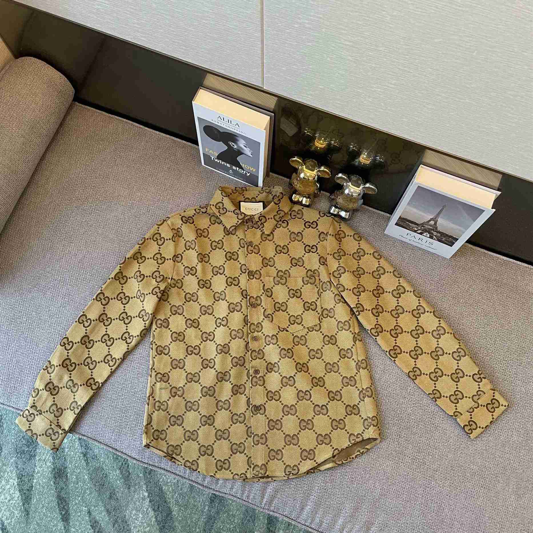 Gucci Maxi GG canvas shirt - PerfectKickZ