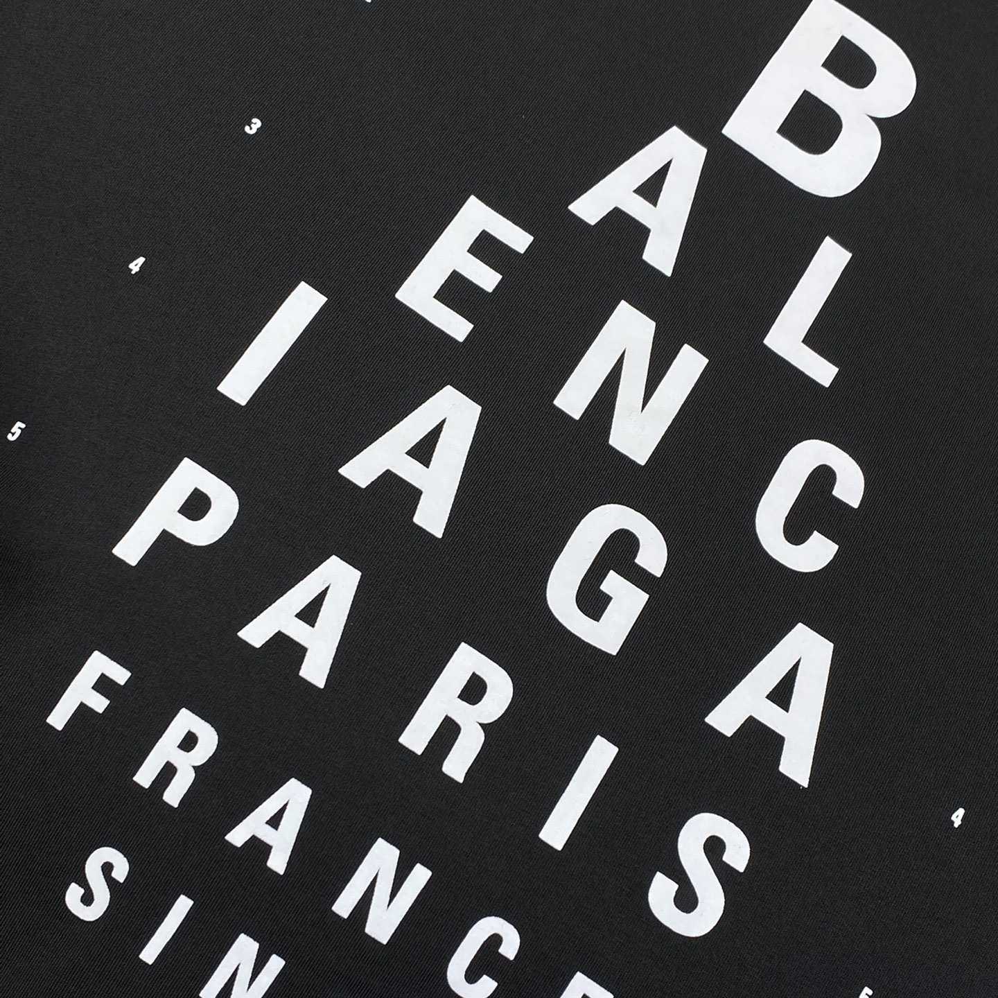 Balenciaga Eye Chart Distressed Oversize Cotton T-shirt - PerfectKickZ