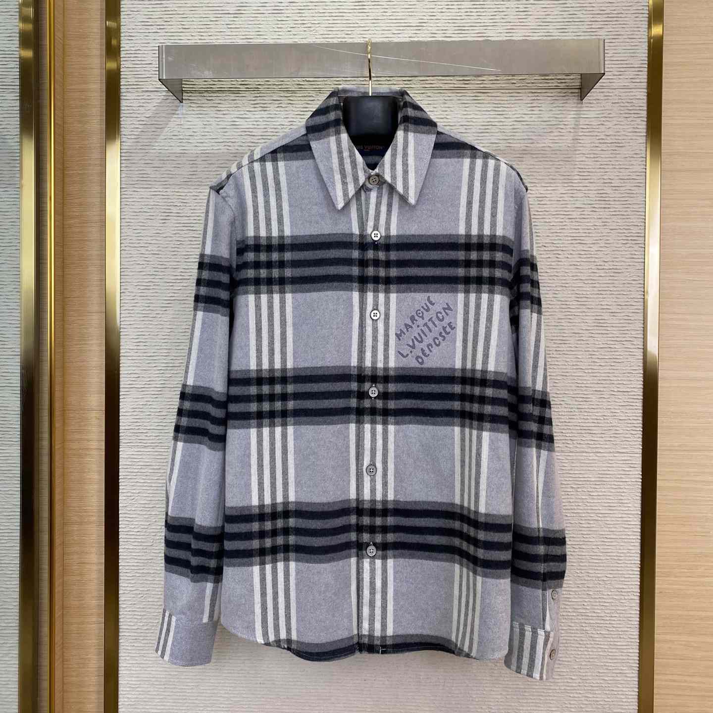Louis Vuitton Long-Sleeved Cotton Flannel Shirt  1AFXST - PerfectKickZ