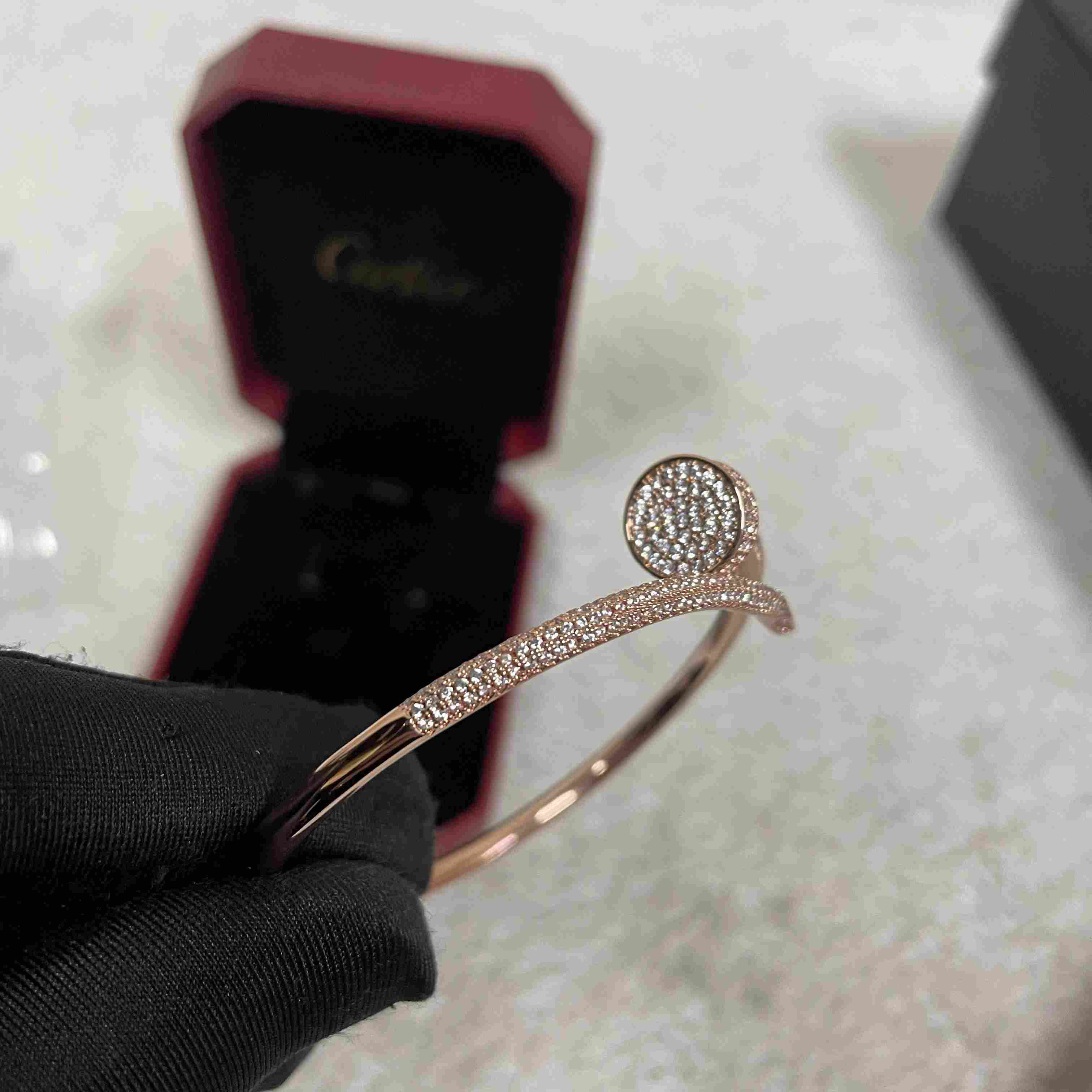 Cartier Juste un Clou Diamond Bracelets Rose Gold - PerfectKickZ