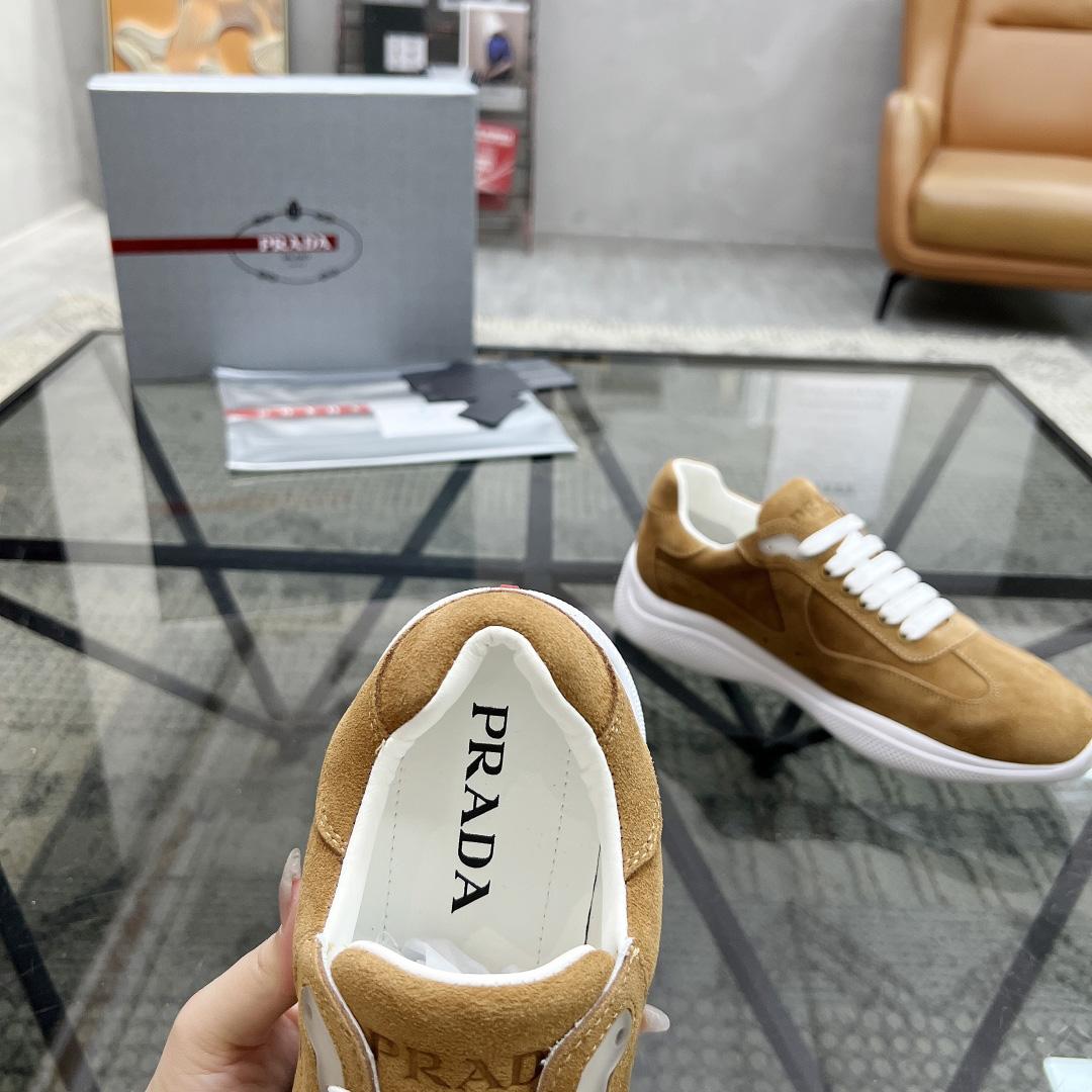 Prada America's Cup Suede Sneakers - PerfectKickZ
