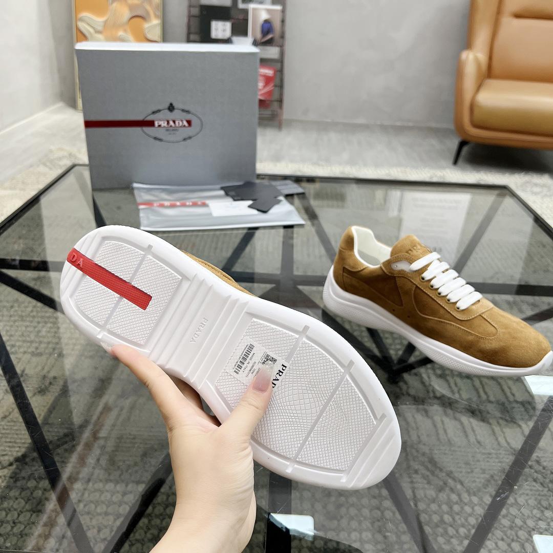 Prada America's Cup Suede Sneakers - PerfectKickZ