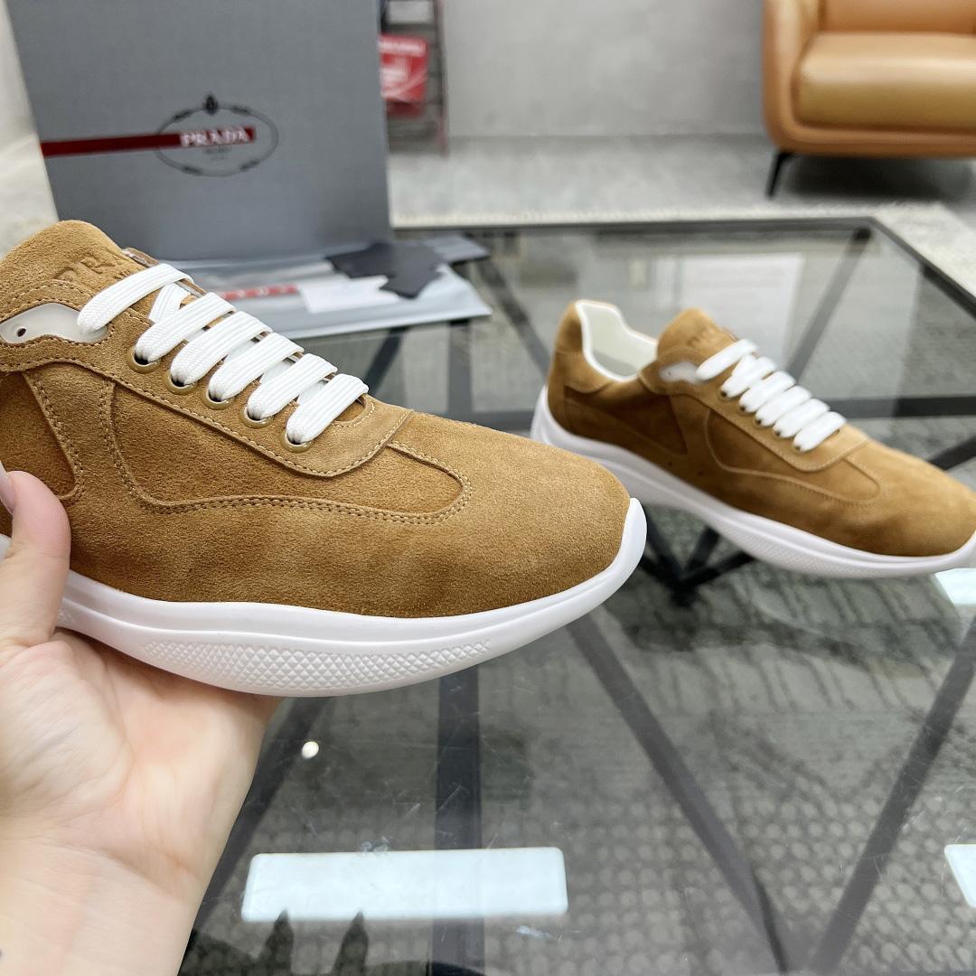 Prada America's Cup Suede Sneakers - PerfectKickZ