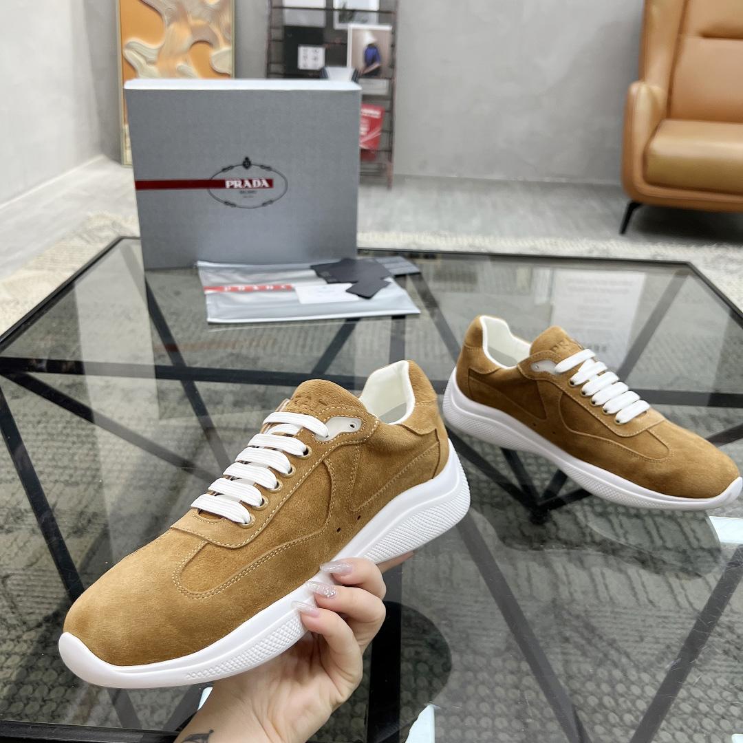 Prada America's Cup Suede Sneakers - PerfectKickZ