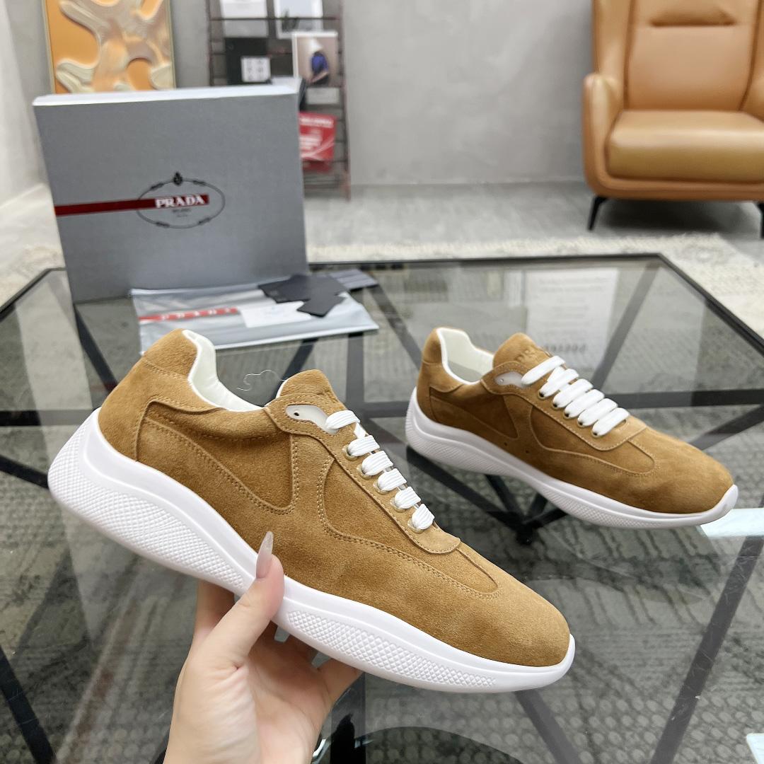 Prada America's Cup Suede Sneakers - PerfectKickZ