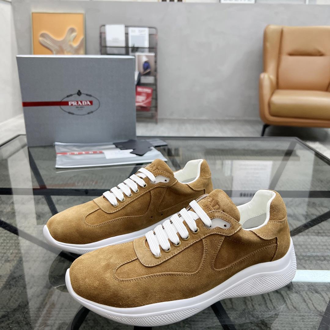 Prada America's Cup Suede Sneakers - PerfectKickZ