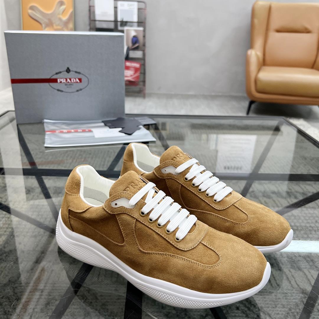 Prada America's Cup Suede Sneakers - PerfectKickZ