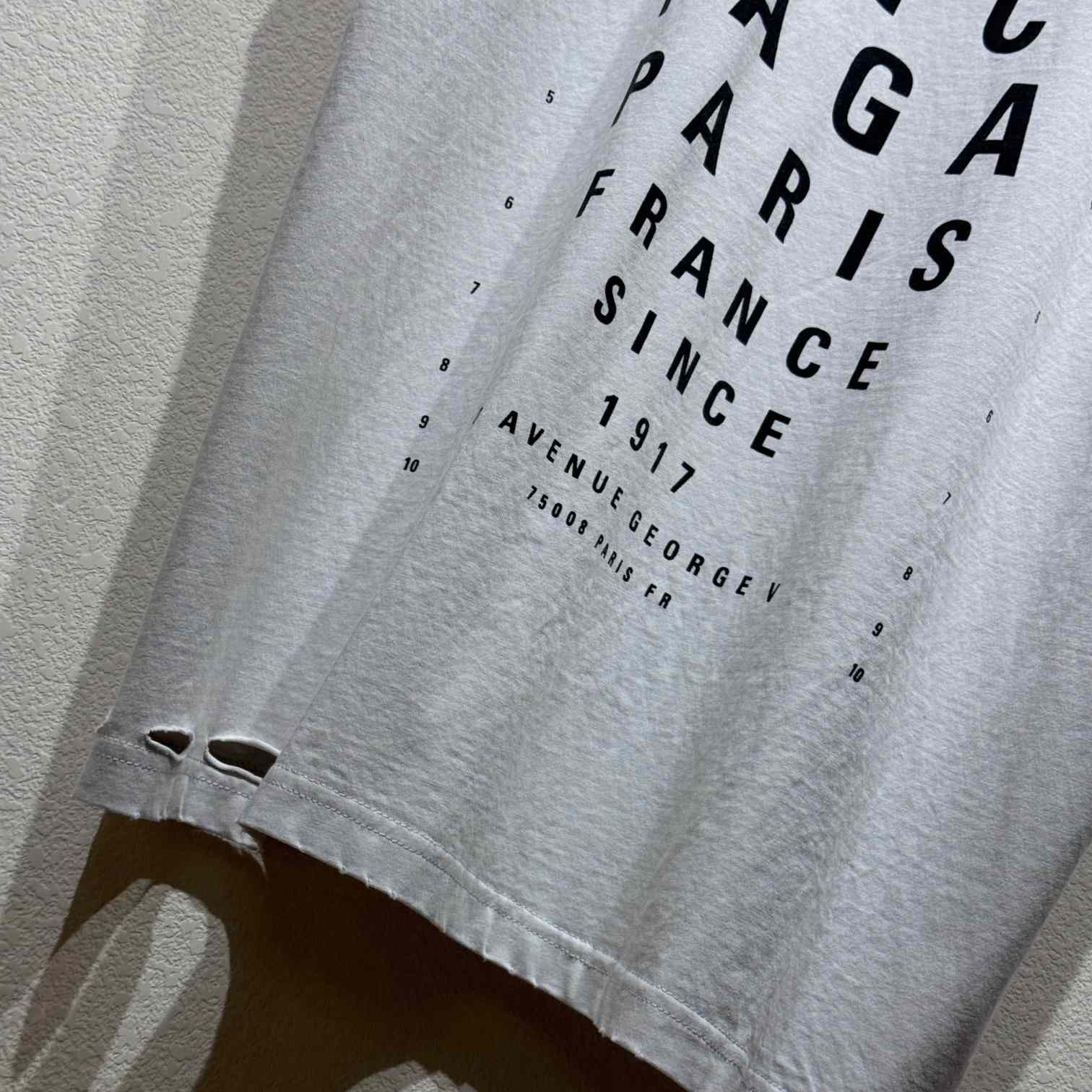 Balenciaga Optical T-Shirt Oversized In White - PerfectKickZ