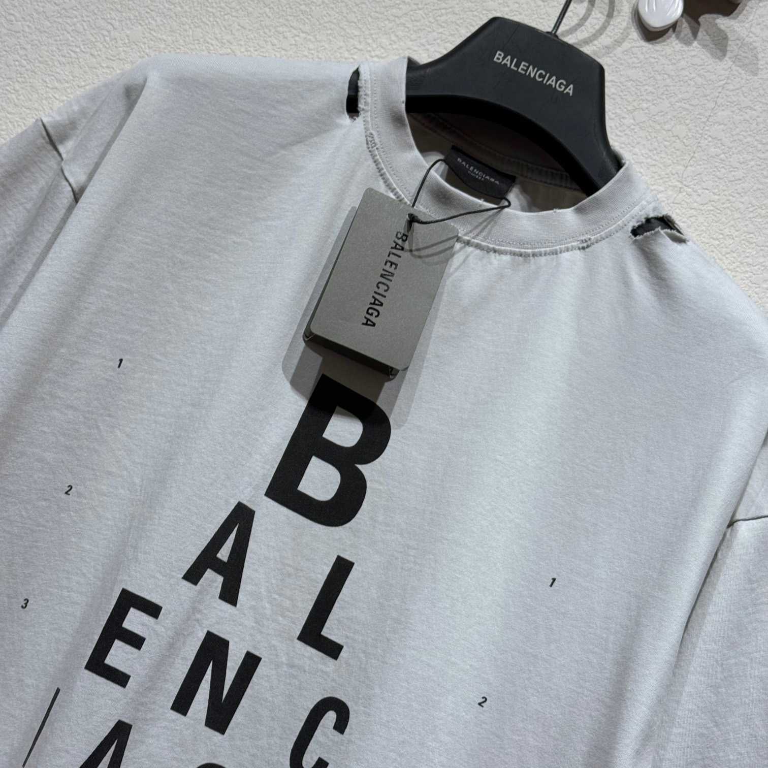Balenciaga Optical T-Shirt Oversized In White - PerfectKickZ