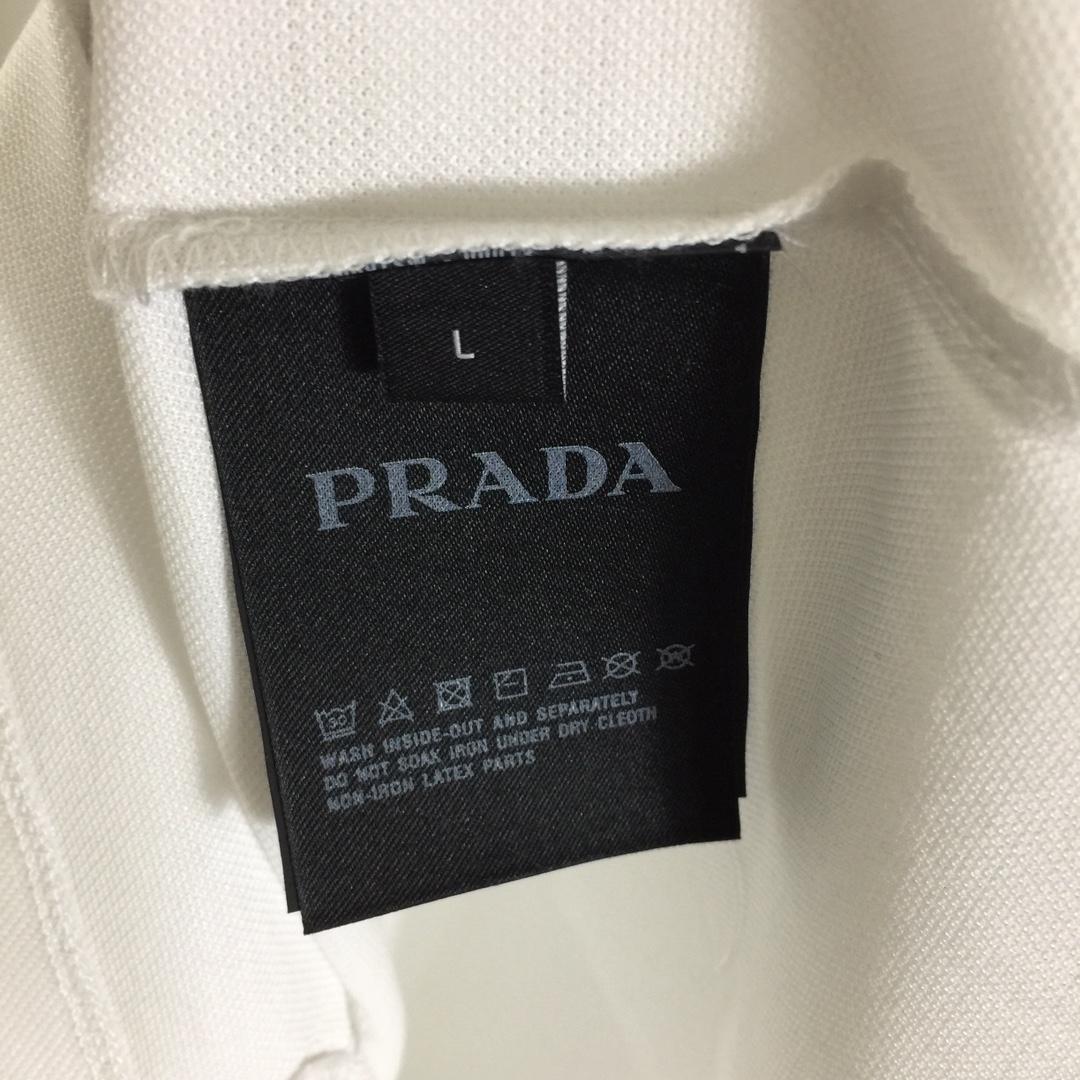 Prada Logo Cotton Polo Shirt - PerfectKickZ