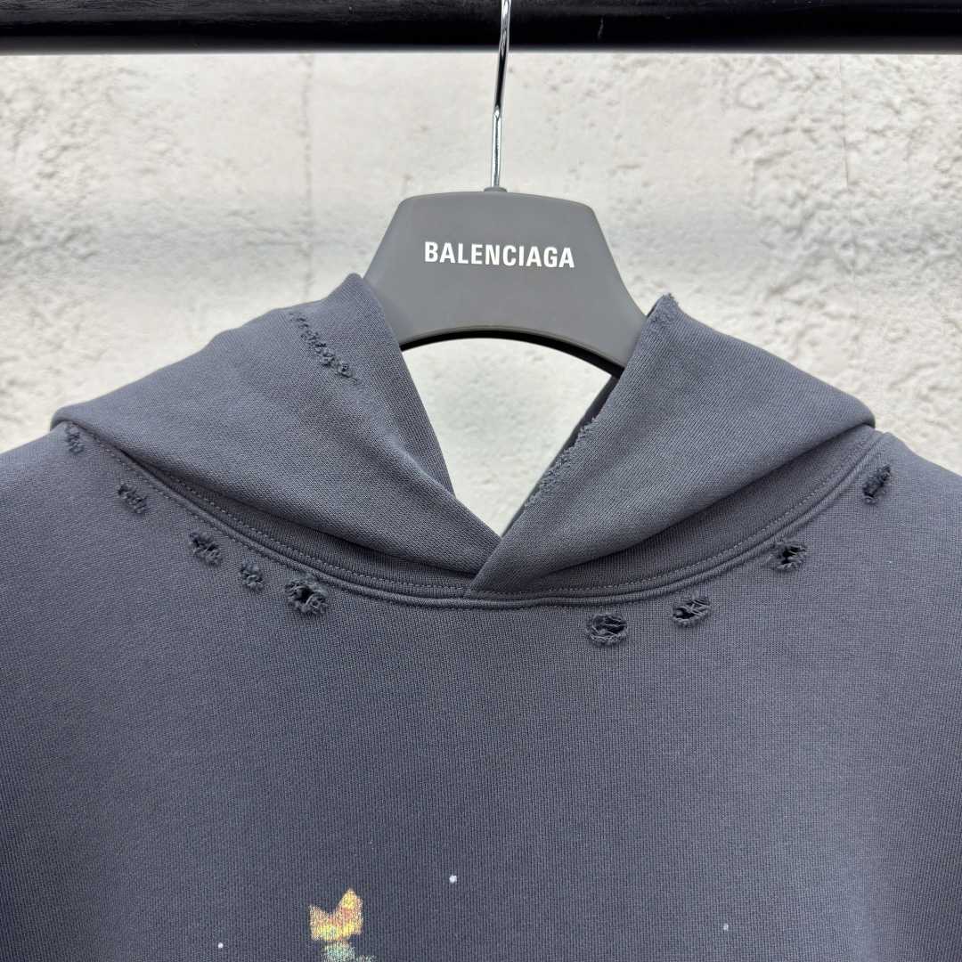 Balenciaga Paris Liberty Distressed Hoodie - PerfectKickZ
