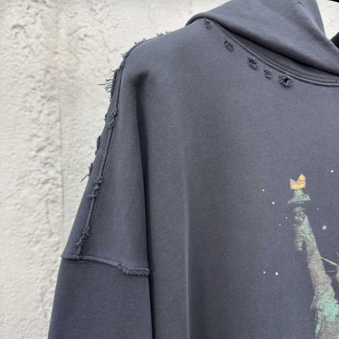 Balenciaga Paris Liberty Distressed Hoodie - PerfectKickZ
