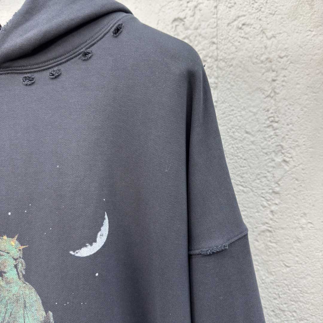 Balenciaga Paris Liberty Distressed Hoodie - PerfectKickZ