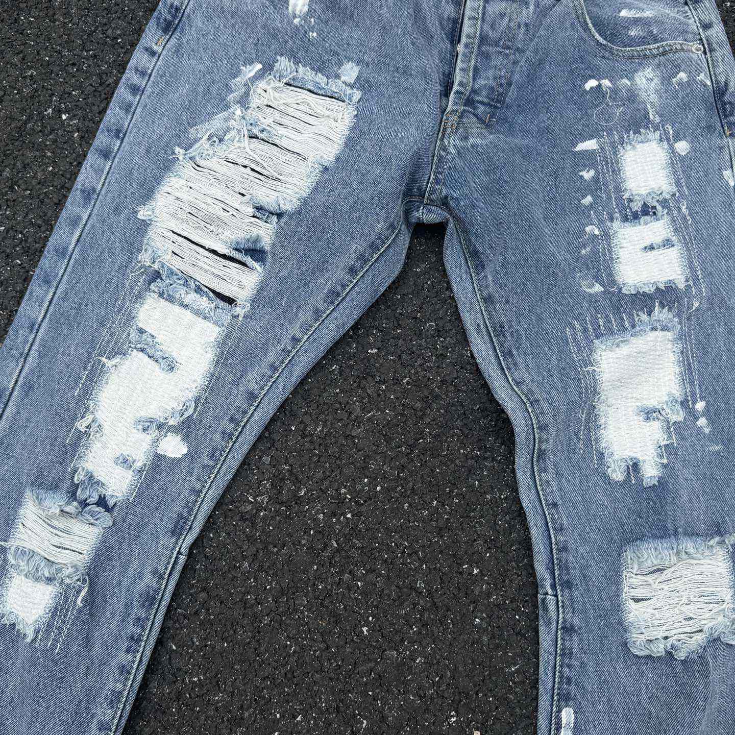 Gallery Dept. Ripped Denim Flared Pants - PerfectKickZ