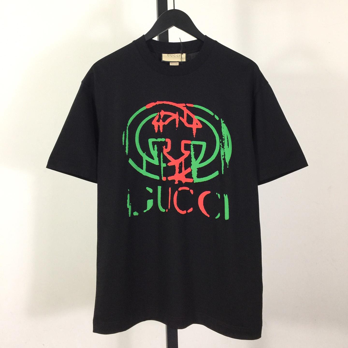 Gucci Printed Cotton Jersey T-shirt - PerfectKickZ