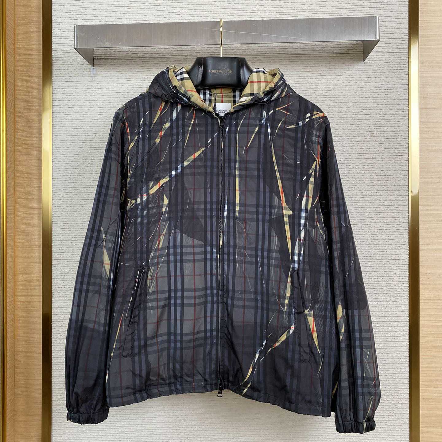 Burberry Sliced Check Hooded Jacket - PerfectKickZ