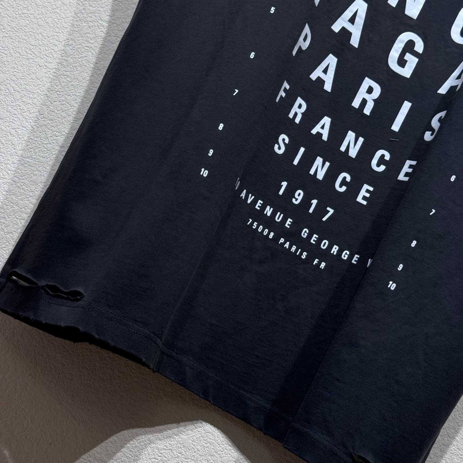 Balenciaga Optical T-Shirt Oversized In Washed Black - PerfectKickZ