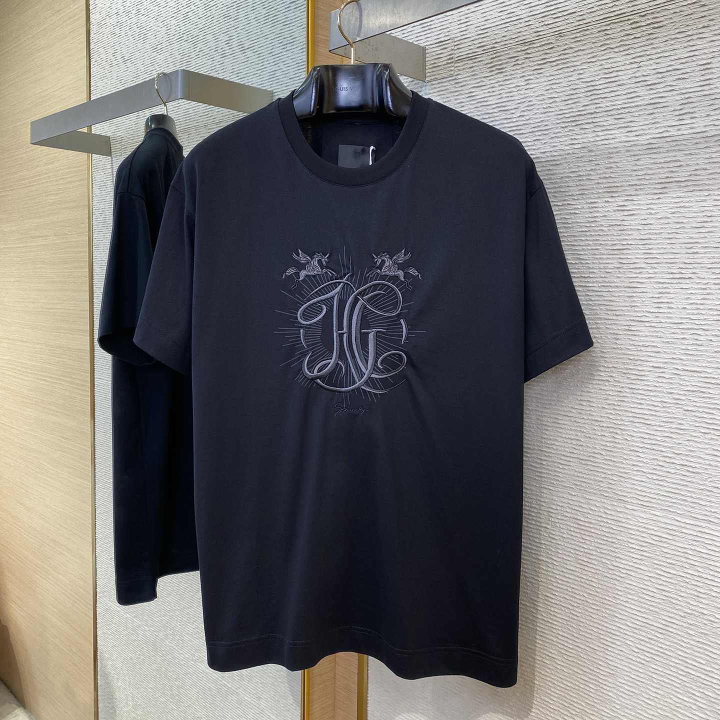 Givenchy T-shirt In Cotton With HG Embroidery - PerfectKickZ