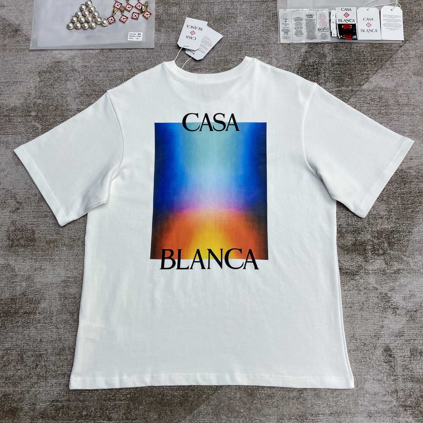 Casablanca Gradient Casa Logo T-Shirt   C986 - PerfectKickZ