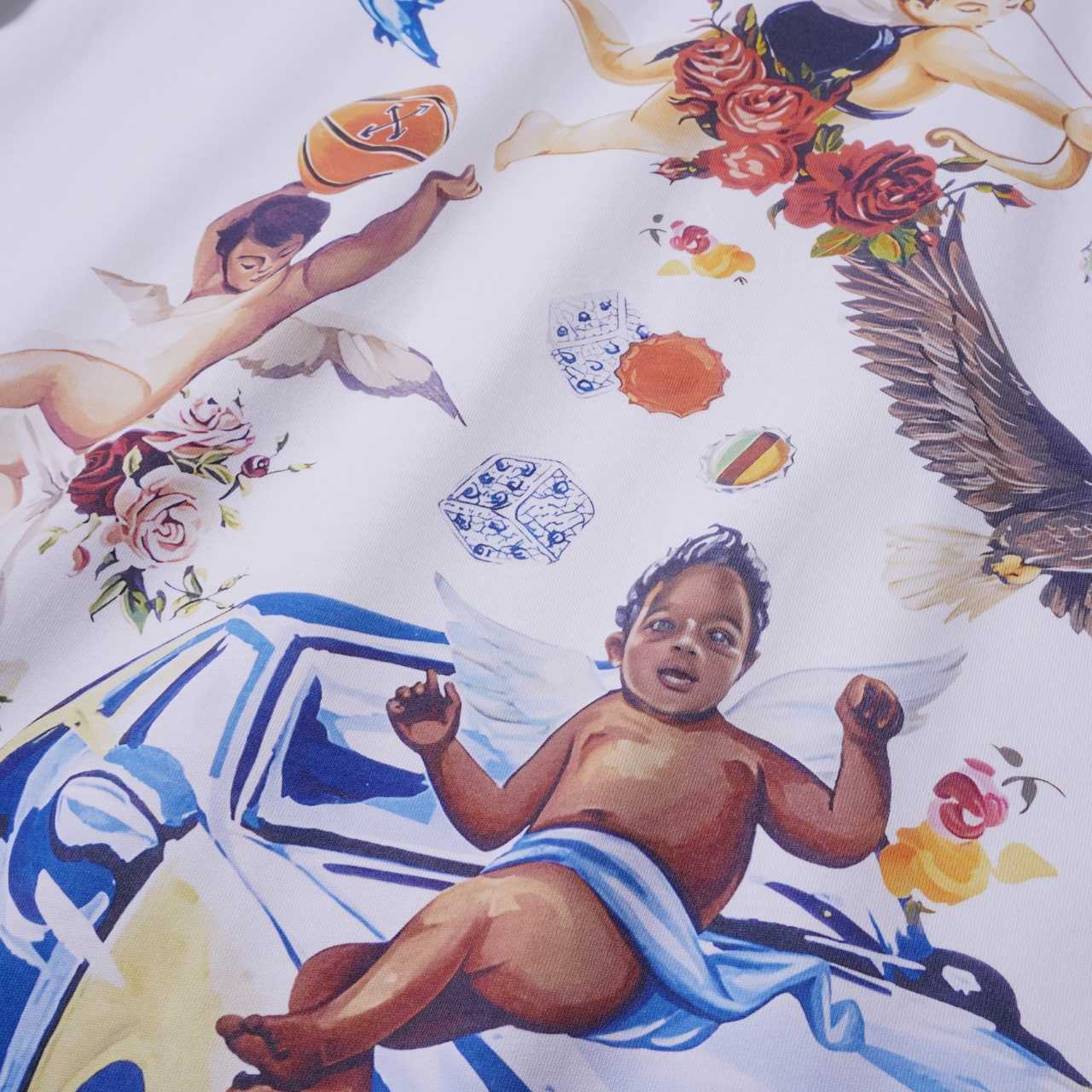 Off White White Car Fresco T-Shirt - PerfectKickZ