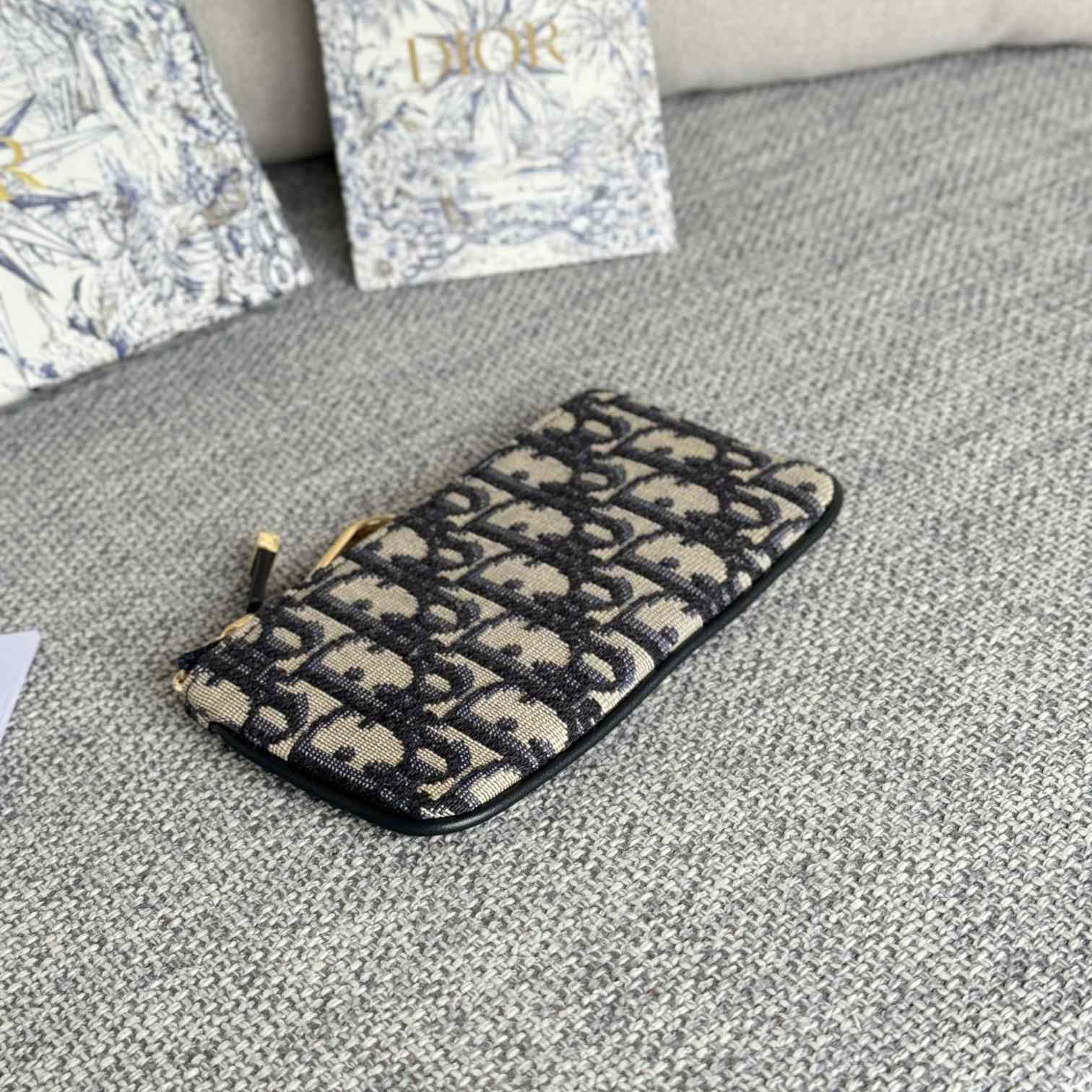 Dior 30 Montaigne Glycine Zipped Key Case (14.5*7.6cm) - PerfectKickZ
