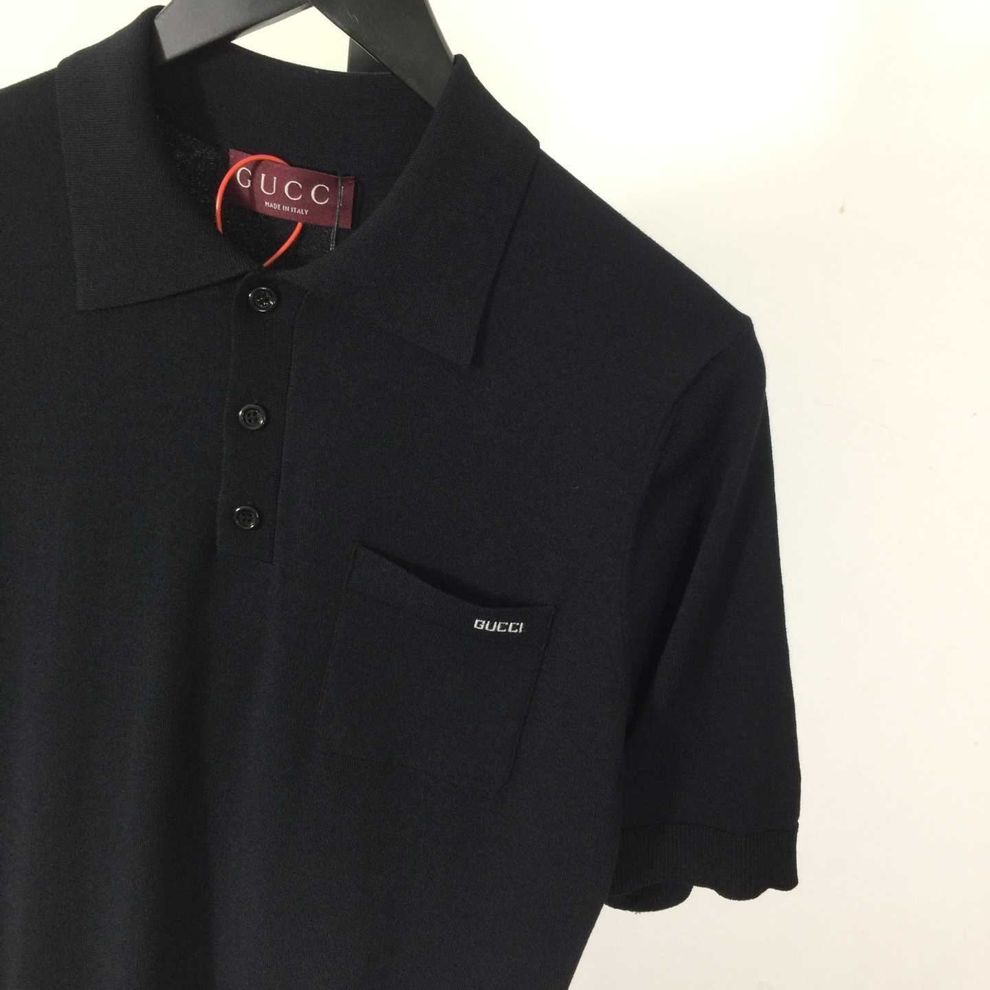 Gucci Fine Wool Knit Polo Top With Intarsia  - PerfectKickZ