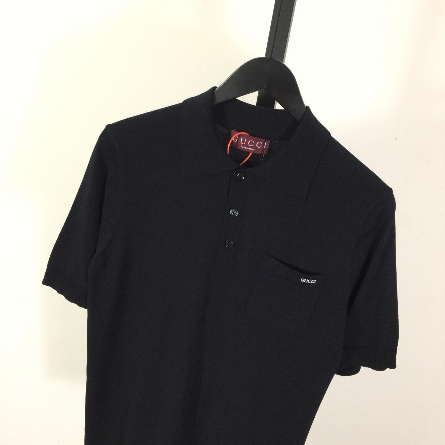 Gucci Fine Wool Knit Polo Top With Intarsia  - PerfectKickZ