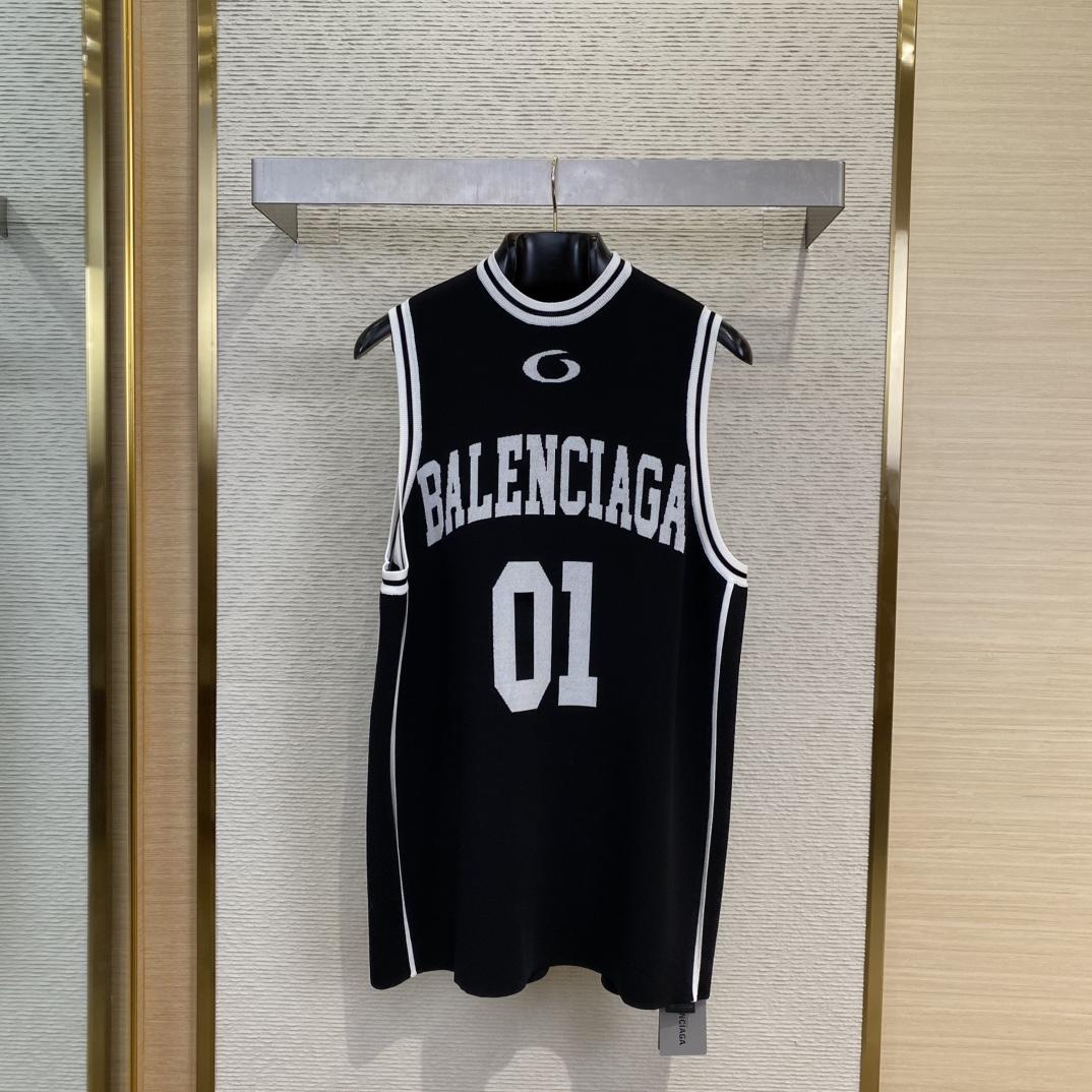 Balenciaga Basketball Series - Tank Top In Black And White  - PerfectKickZ
