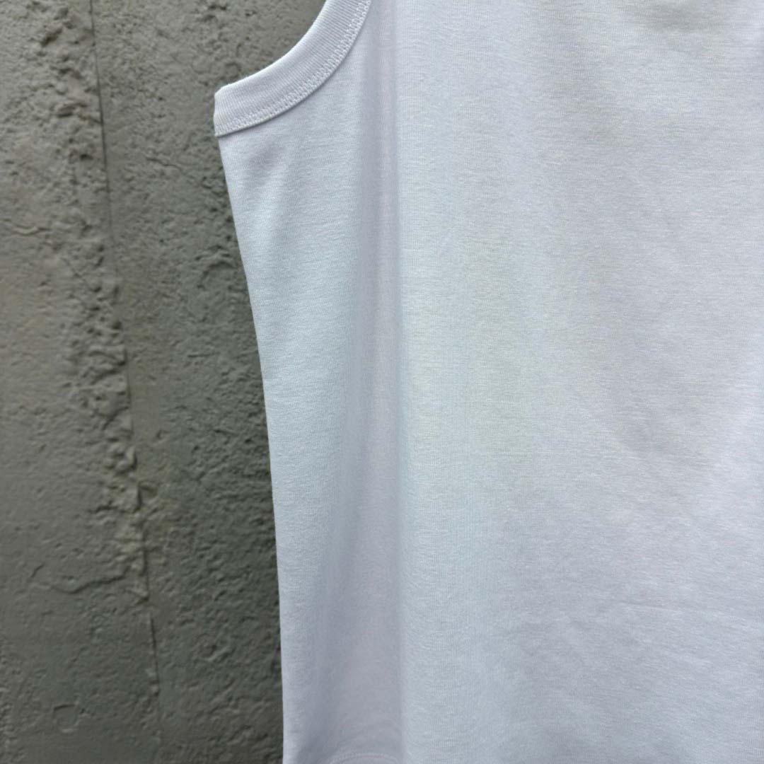 Prada Cotton Tank Top With Enamel Logo - PerfectKickZ