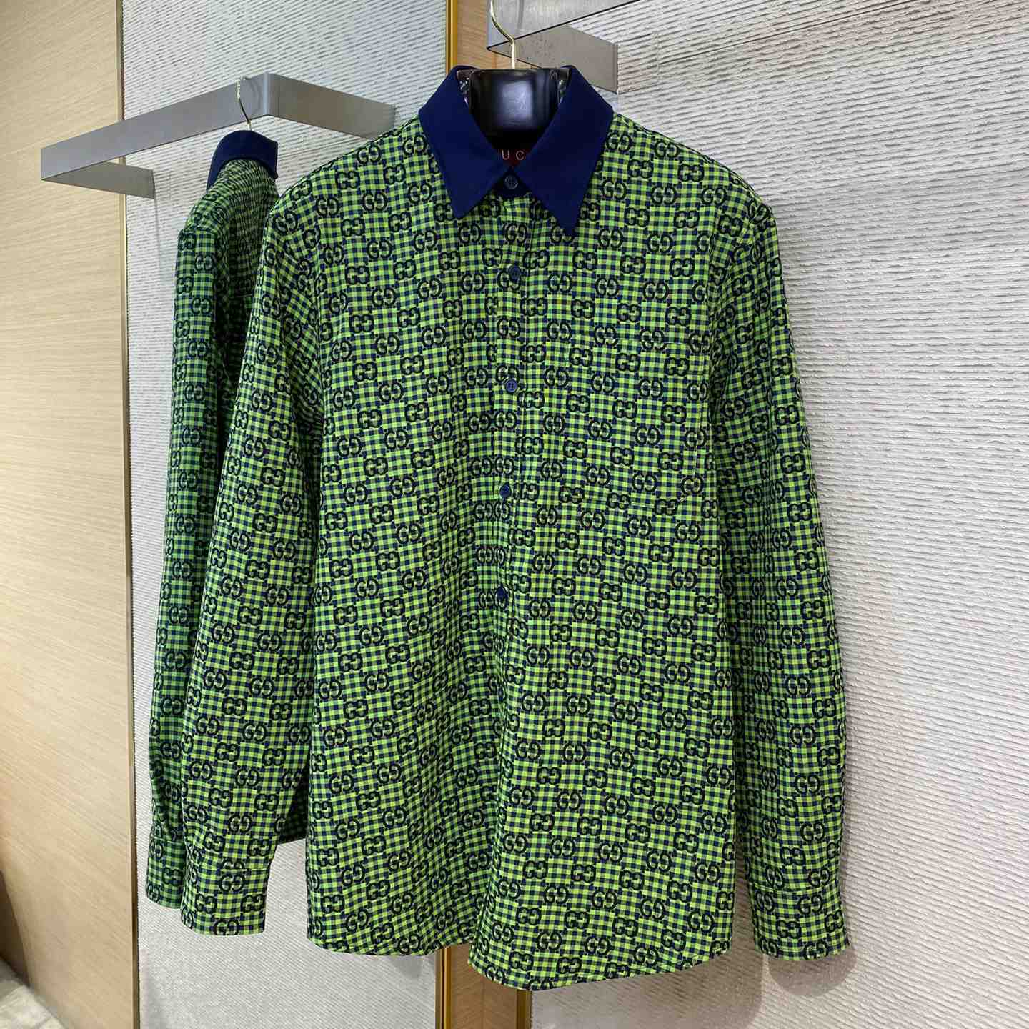 Gucci GG Gingham Cotton Wool Jacket - PerfectKickZ