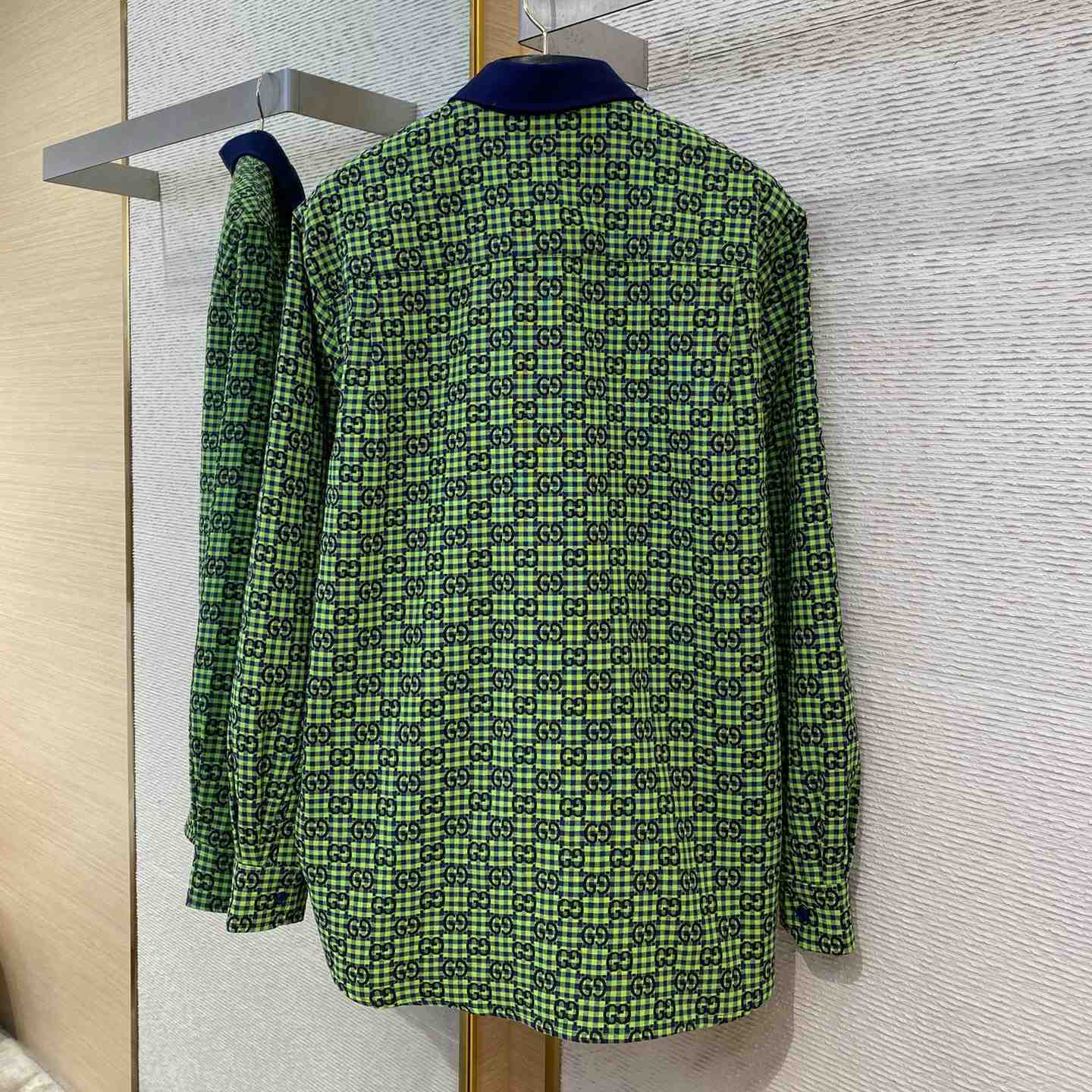Gucci GG Gingham Cotton Wool Jacket - PerfectKickZ