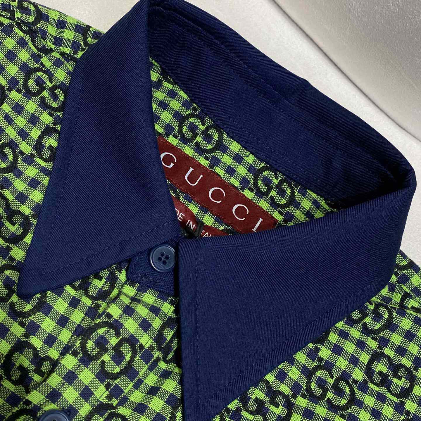 Gucci GG Gingham Cotton Wool Jacket - PerfectKickZ
