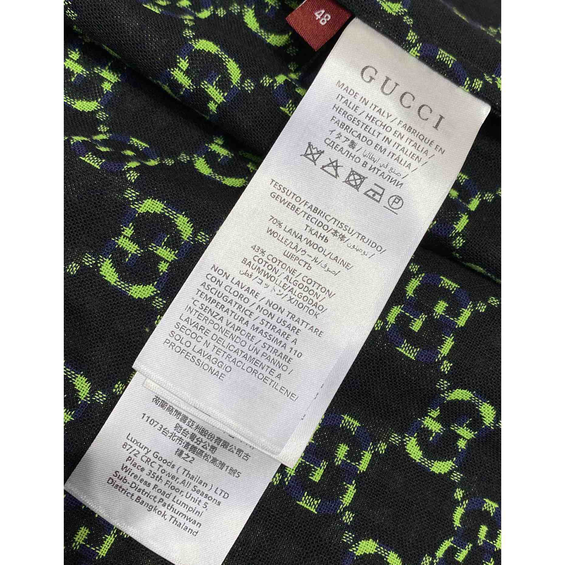 Gucci GG Gingham Cotton Wool Jacket - PerfectKickZ