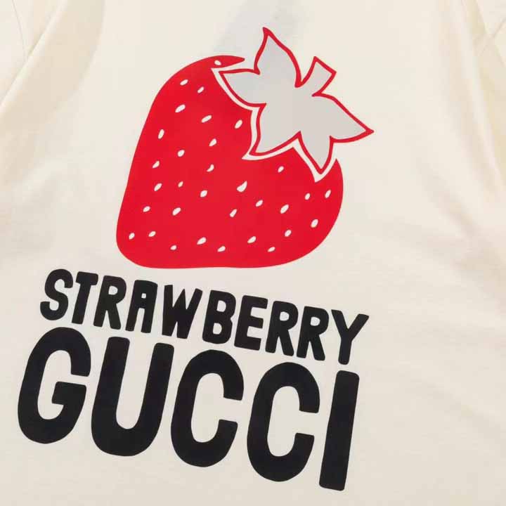 Gucci Strawberry Gucci' Cotton T-shirt - PerfectKickZ