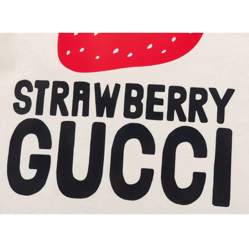 Gucci Strawberry Gucci' Cotton T-shirt - PerfectKickZ