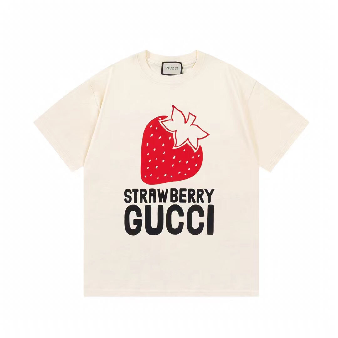 Gucci Strawberry Gucci' Cotton T-shirt - PerfectKickZ