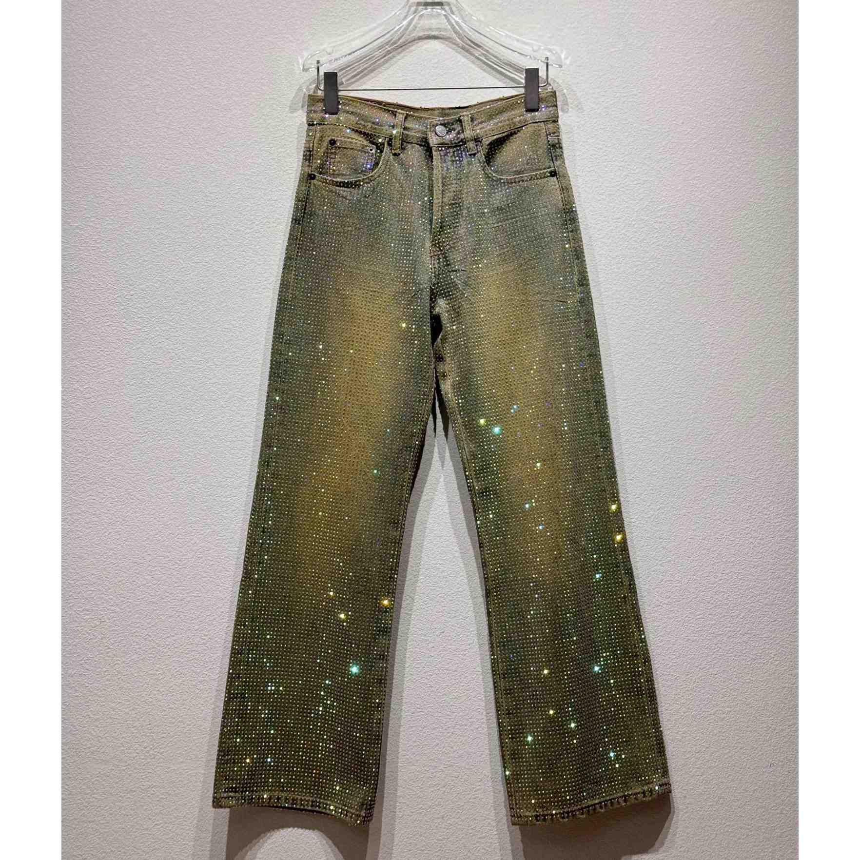 Acne Studios Loose Fit Crystal Studs Jeans - PerfectKickZ