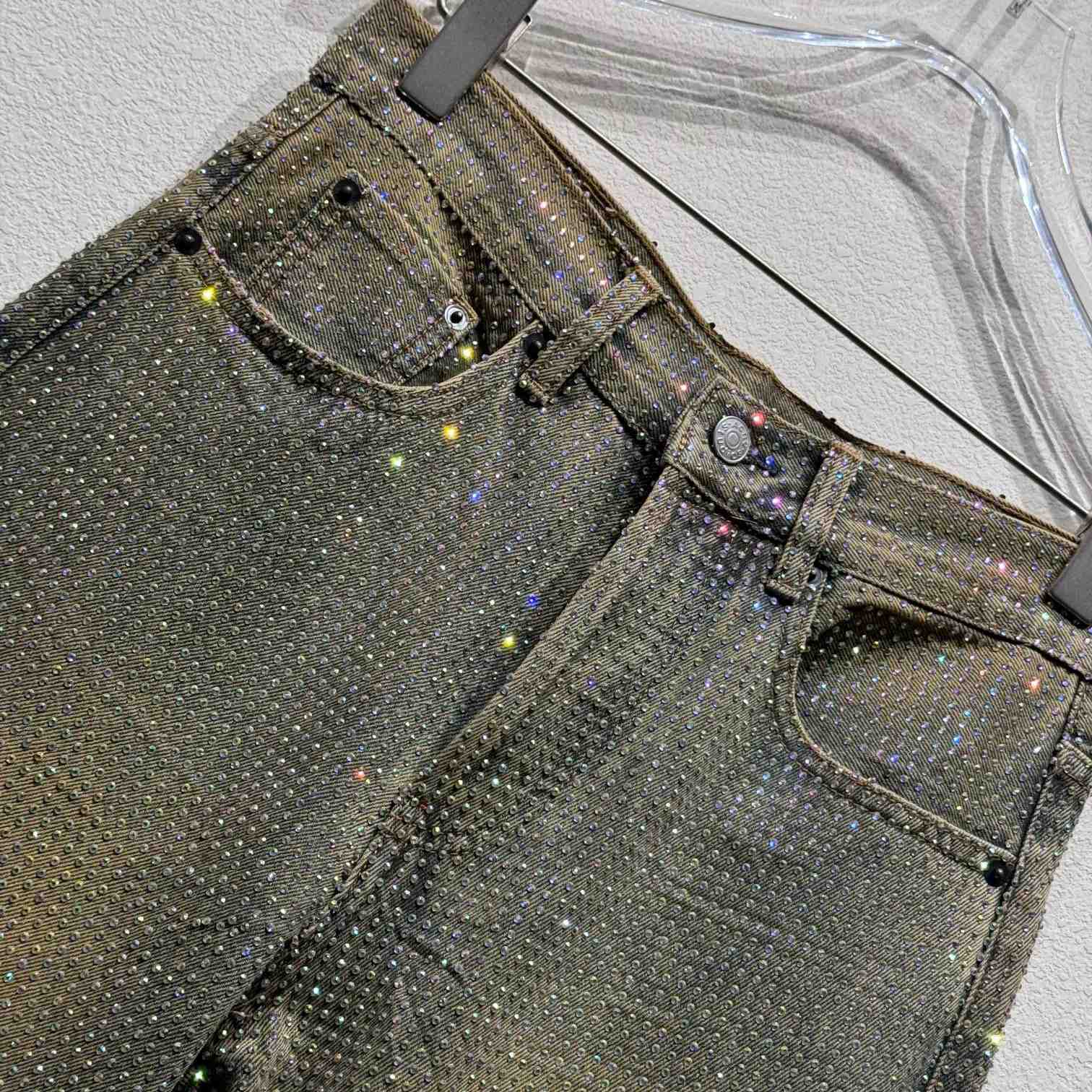 Acne Studios Loose Fit Crystal Studs Jeans - PerfectKickZ