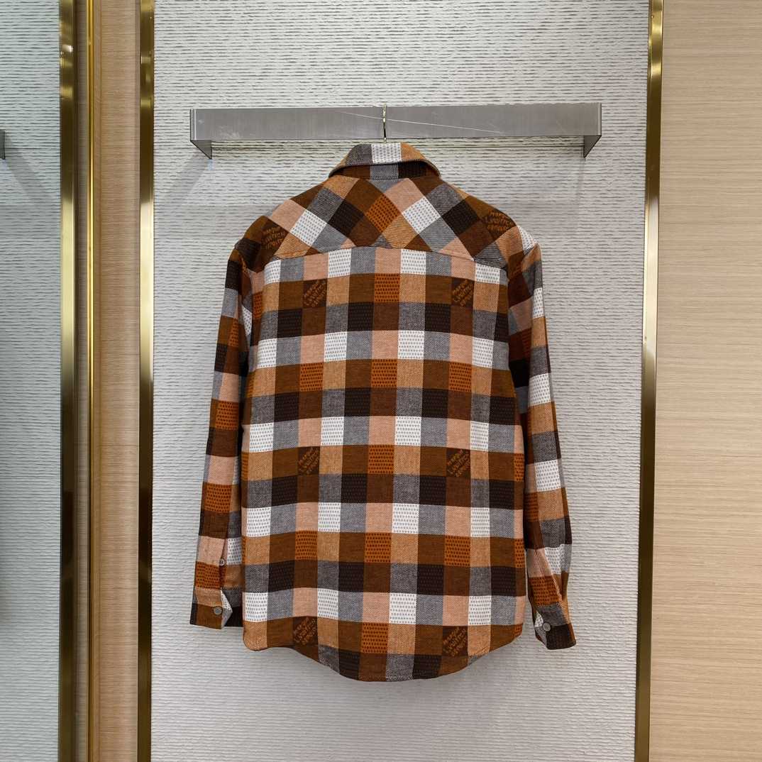 Louis Vuitton Button-Down Long-Sleeved Flannel Shirt  1AFXSJ - PerfectKickZ