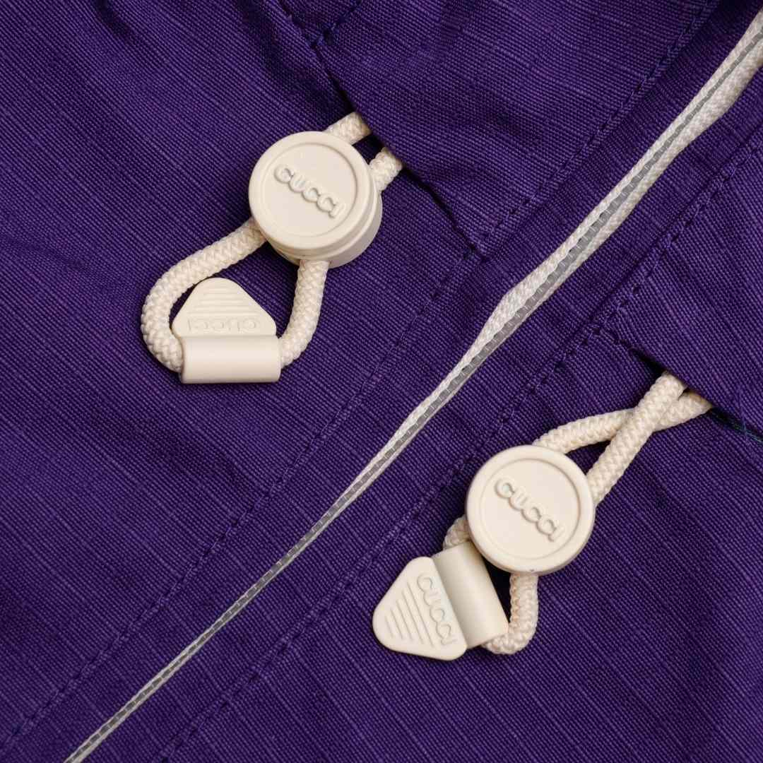 Gucci Reversible Cotton Ripstop Jacket In Purple - PerfectKickZ
