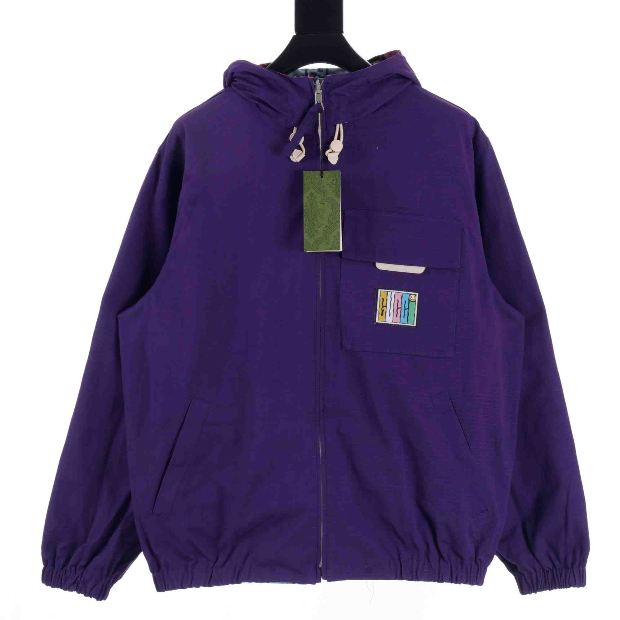 Gucci Reversible Cotton Ripstop Jacket In Purple - PerfectKickZ